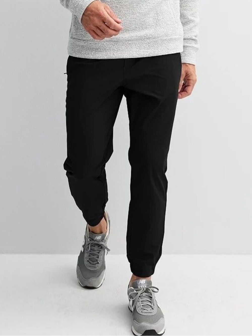 FLX Men’s M Hybrid Joggers Pants Black Casual Active Travel EUC